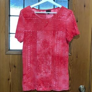 EUC Chances R Women’s size M Hot Pink Blouse.